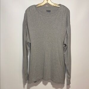 Basic Editions Heather Gray Long Sleeve Top